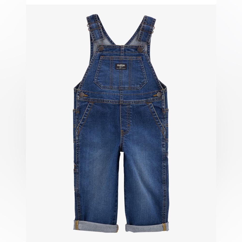 OshKosh B'gosh Dark Wash Blue Baby Overalls